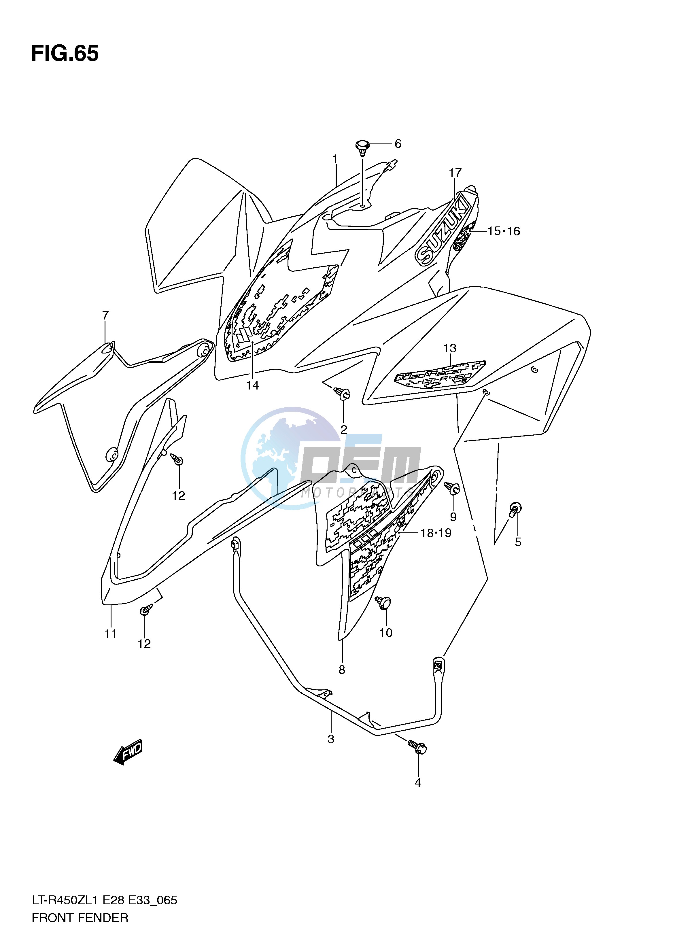 FRONT FENDER (LT-R450ZL1 E28)