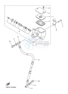 XVS1300CU XVS1300 CUSTOM XVS1300 CUSTOM (2SSA) drawing FRONT MASTER CYLINDER