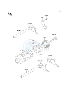 KX 65 A (A6) A6 drawing GEAR CHANGE DRUM_SHIFT FORK-- S- -