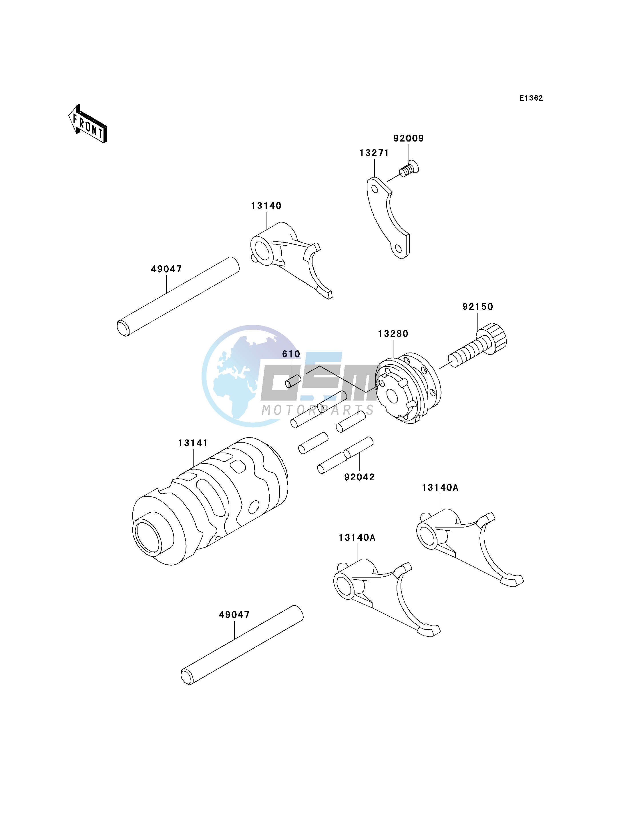 GEAR CHANGE DRUM_SHIFT FORK-- S- -