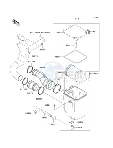 KVF 360 B [PRAIRIE 360] (B6F-B9F) B8F drawing AIR CLEANER