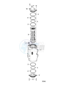 PASSING 125 drawing Transmission Oil Cooler Components