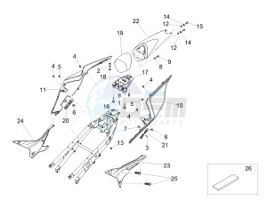 TUONO 1100 V4 FACTORY E4 SUPERPOLE ABS (EMEA-GSO) drawing Rear body I