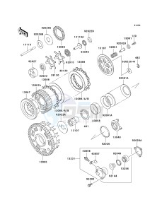 ZG 1000 A [CONCOURS] (A6F) A6F drawing CLUTCH