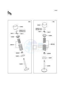 KX450F KX450FDF EU drawing Valve(s)