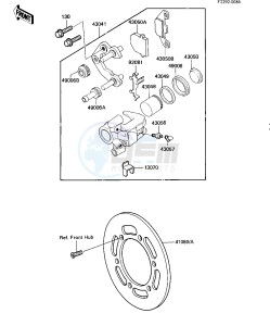 KX 80 G [KX80] (G1-G2) [KX80] drawing FRONT BRAKE