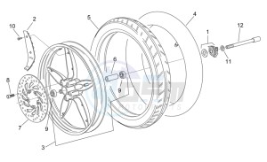 Scarabeo 50 2t (eng. Minarelli) drawing Front wheel