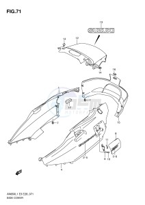 AN650 (E3-E28) Burgman drawing SIDE COVER (AN650L1 E33)