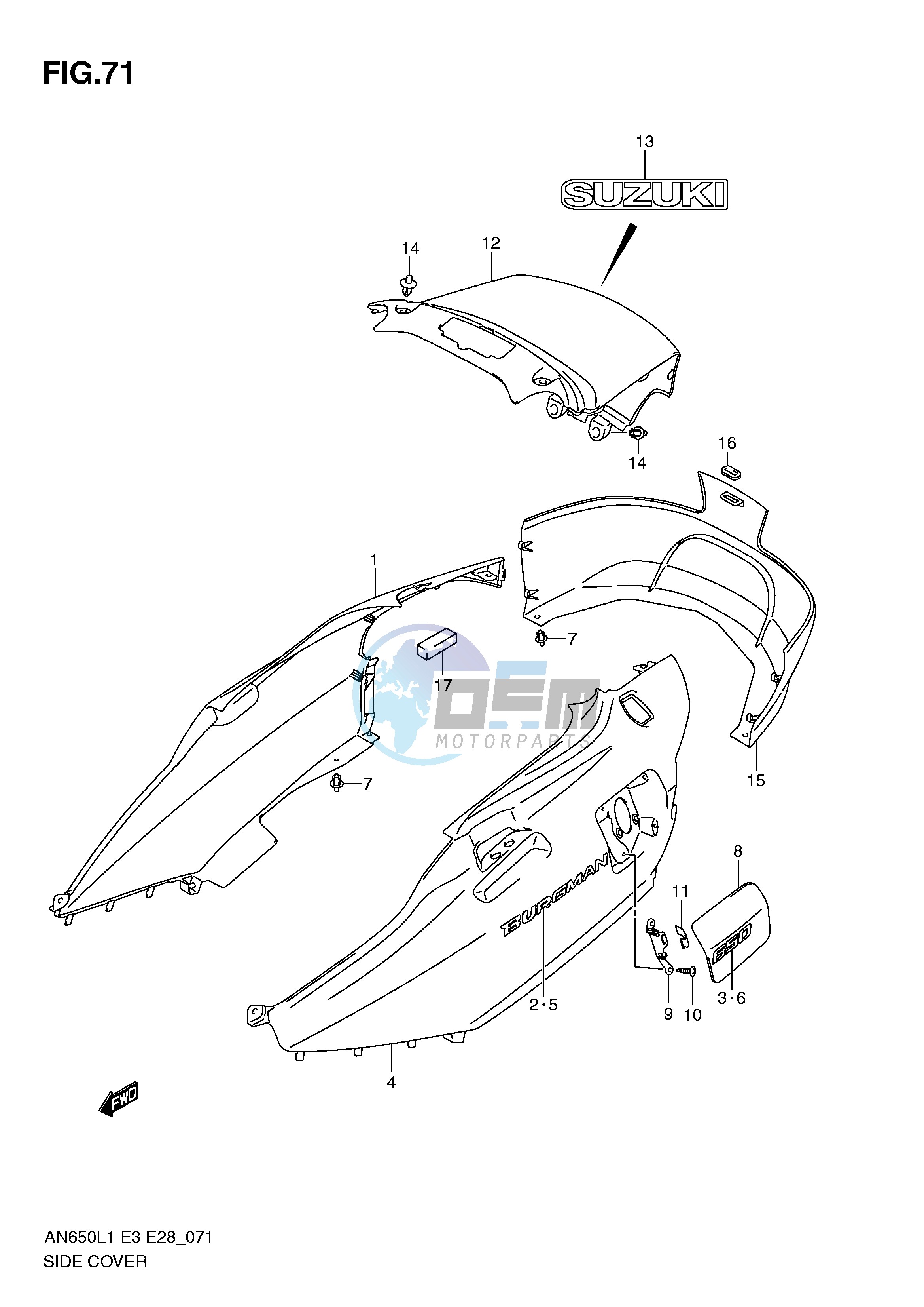 SIDE COVER (AN650L1 E33)