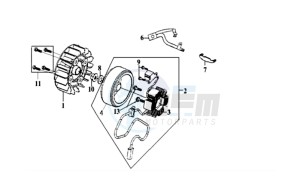 EURO MX 125 DUAL DISK 50 drawing MAGNETO / FLYWHEEL