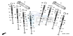 VFR8009 UK - (E / MME) drawing CAMSHAFT/VALVE (REAR)