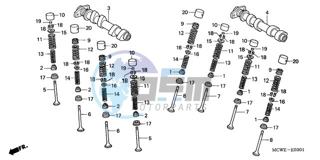 CAMSHAFT/VALVE (REAR)