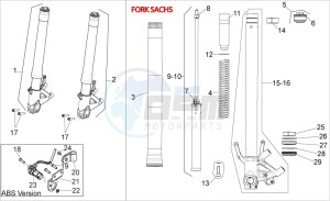 Shiver 750 drawing Front fork III