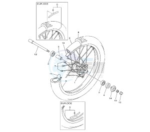 WR F 450 drawing FRONT WHEEL