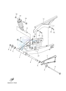 YZF-R3 YZF-R3A 321 R3 (B023 B024) drawing REAR ARM & SUSPENSION