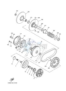 YFM450FWAD YFM45FGPB GRIZZLY 450 EPS (1CTC 1CTD 1CTE) drawing CLUTCH