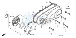 SH1259 E / 3E drawing LEFT CRANKCASE COVER