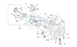 Scarabeo 125-150-200 (eng. Rotax) drawing RH Semi-crankcase