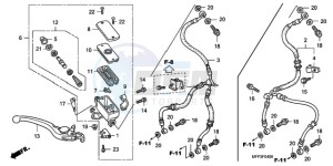 CB13009 Europe Direct - (ED / MME TWO) drawing FR. BRAKE MASTER CYLINDER (CB1300/CB1300S)