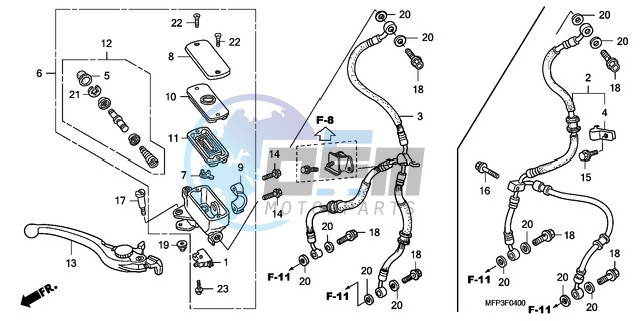 FR. BRAKE MASTER CYLINDER (CB1300/CB1300S)