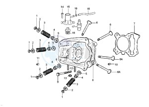 Runner VX-VXR 125-180 125 drawing Cylinder head - Valves