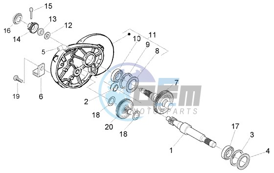 Rear wheel shaft