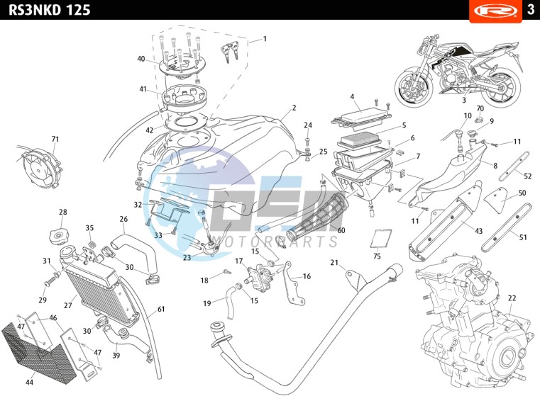 TANK - EXHAUST - RADIATOR