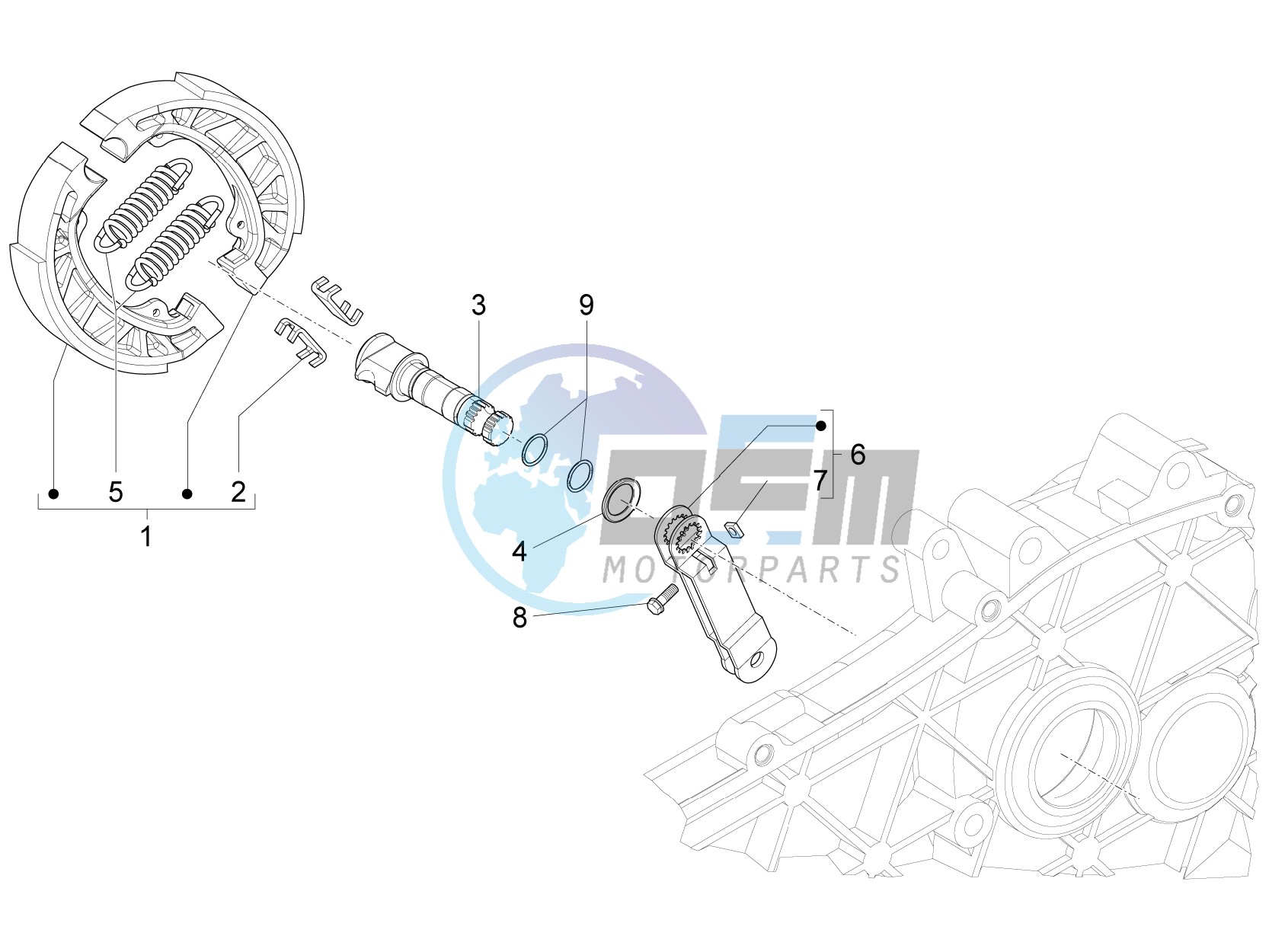 Rear brake - Brake jaw