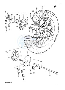 DR125S (Z-D) drawing REAR WHEEL