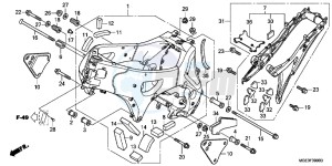 VFR1200FD VFR1200F UK - (E) drawing FRAME BODY