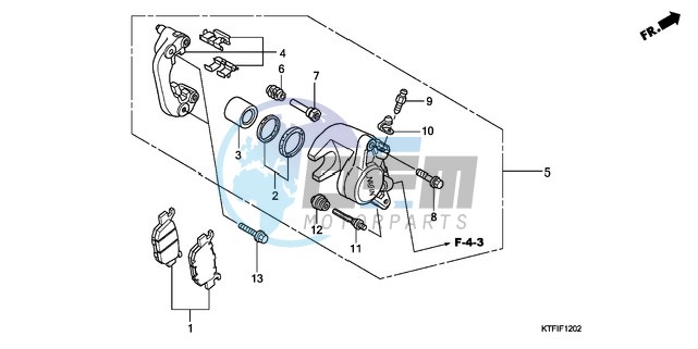 REAR BRAKE CALIPER (SH1259/1509)