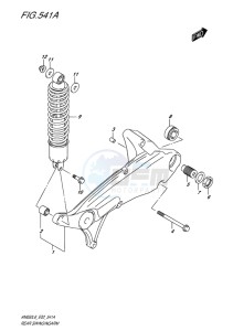 AN650Z ABS BURGMAN EXECUTIVE EU-UK drawing REAR SWINGINGARM