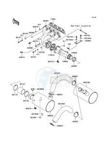 JET SKI ULTRA LX JT1500C8F EU drawing Muffler(s)