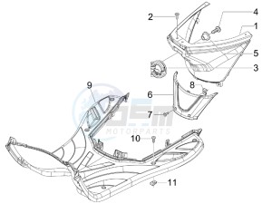 Fly 50 4t (USA) drawing Central cover - Footrests