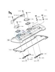 Z800 ABS ZR800DFF UF (UK FA) XX (EU ME A(FRICA) drawing Cylinder Head Cover