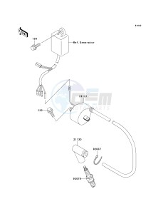 KX 500 E (E15-E16) drawing IGNITION SYSTEM