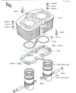 KZ 750 K [LTD BELT] (K1-K2 K2 CAN ONLY) [LTD BELT] drawing CYLINDER_PISTONS