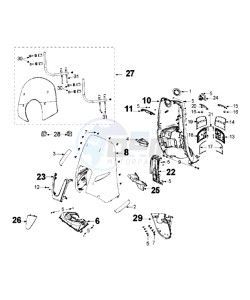 DJANGO 125 ALLURE drawing COWLING FRONT FROM VGAM2AAAAEJ000400