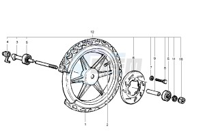 Liberty 50 drawing Front wheel