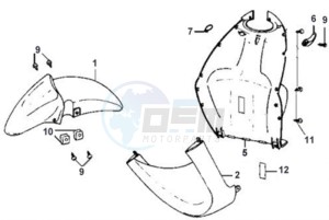 JET EURO X 50 drawing FR PLATE / FRONT FENDER