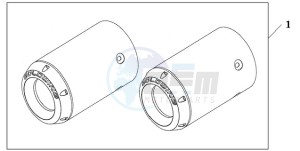 GL18009 Korea - (KO / AB) drawing CHROME EX.TIPS C