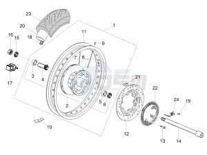 V7 III Anniversario 750 e4 (EMEA) drawing Rear wheel