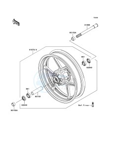 Z750 ZR750L9F GB XX (EU ME A(FRICA) drawing Front Hub