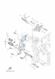 XTZ690D-B TENERE 700 (BEH4) drawing STAND & FOOTREST 2