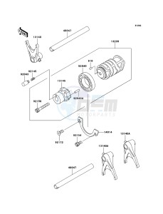 W800 EJ800ABF GB XX (EU ME A(FRICA) drawing Gear Change Drum/Shift Fork(s)