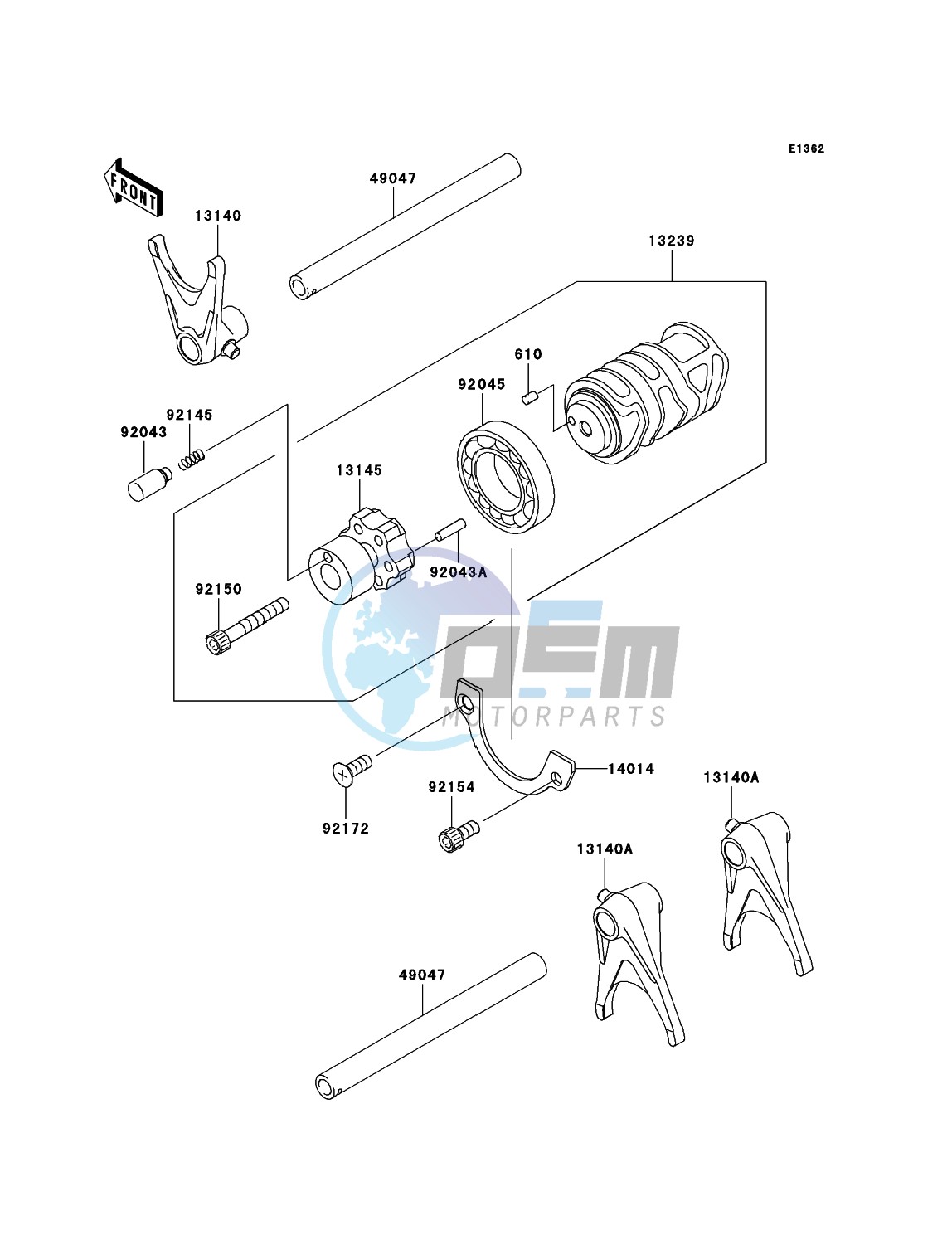 Gear Change Drum/Shift Fork(s)