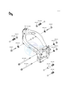 ZX 750 N [NINJA ZX-7RR] (N1-N2) [NINJA ZX-7RR] drawing FRAME FITTINGS