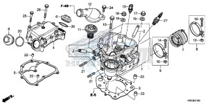 TRX500FM6F TRX500FM Australia - (U) drawing CYLINDER HEAD