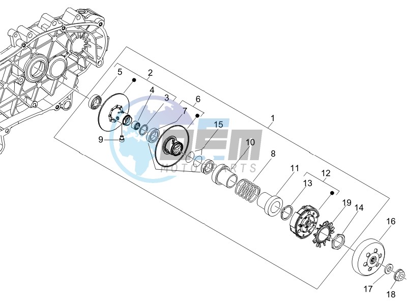 Driven pulley