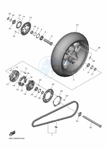 YZF1000W-B YZF-R1 (B3L9) drawing REAR WHEEL